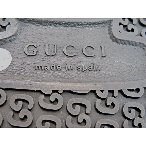 GUCCI 703033 BLACK CANVAS RED GREEN GG LOGO HIGH TOP SNEAKERS 9.5 / US 10.5 main image 5